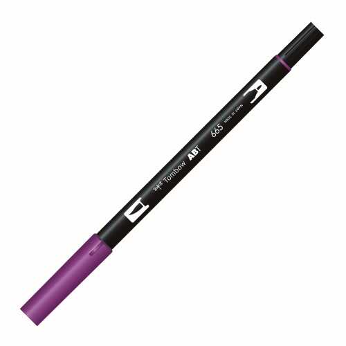 Tombow Ab-T Dual Brush Pen Grafik Kalemi Purple 665