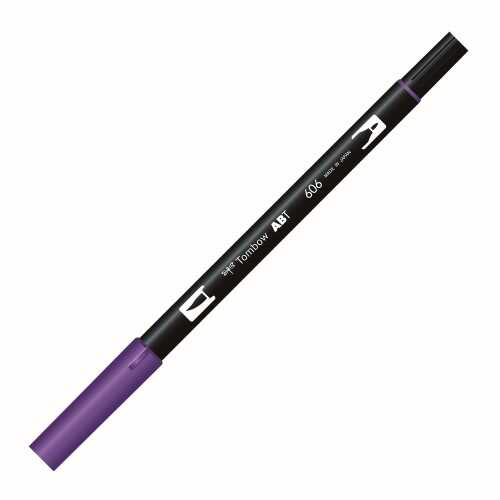 Tombow Ab-T Dual Brush Pen Grafik Kalemi Violet 606