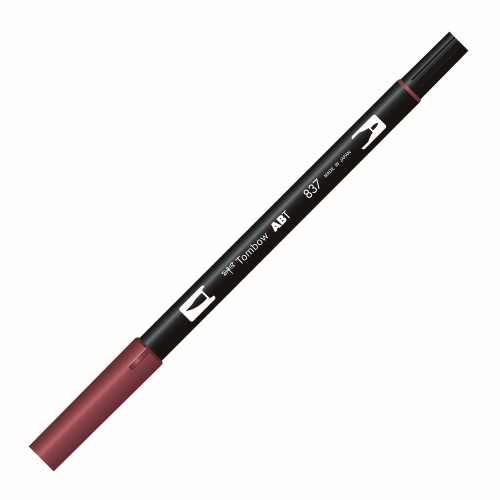 Tombow Ab-T Dual Brush Pen Grafik Kalemi Wine Red 837