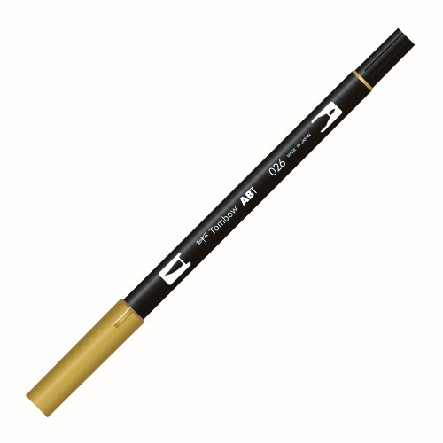 Tombow Ab-T Dual Brush Pen Grafik Kalemi Yellow Gold 026