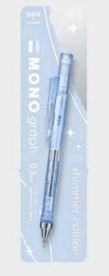 Tombow MONO graph Shimmer Mekanik Kurşun Kalem 0,5 mm Blisterli Buz Mavisi - 1