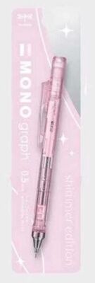 Tombow MONO graph Shimmer Mekanik Kurşun Kalem 0,5 mm Blisterli Pembe - 1