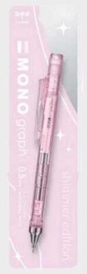 Tombow MONO graph Shimmer Mekanik Kurşun Kalem 0,5 mm Blisterli Pembe - 1