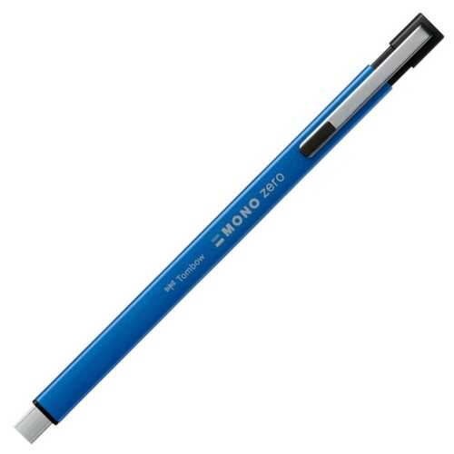 Tombow Mono Zero Metal Kalem Silgi Yassı Uç 2.5x5mm Metalik Blue