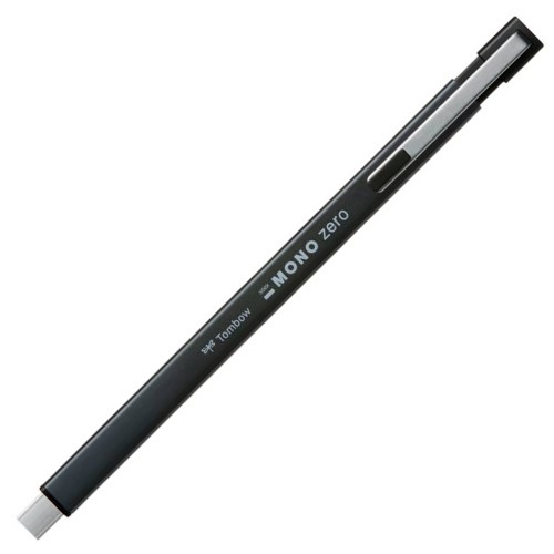 Tombow Mono Zero Metal Kalem Silgi Yassı Uç 2.5x5mm Metalik Siyah