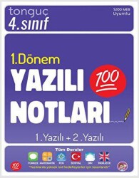 Tonguç Akademi 4. Sınıf Yazılı Notları 1. Dönem 1 ve 2. Yazılı - Tonguç Akademi