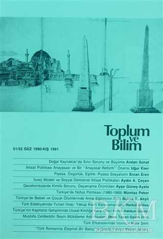 Toplum ve Bilim 51-52 - Birikim Yayınları