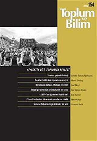 Toplum ve Bilim Dergisi Sayı: 154 - 1