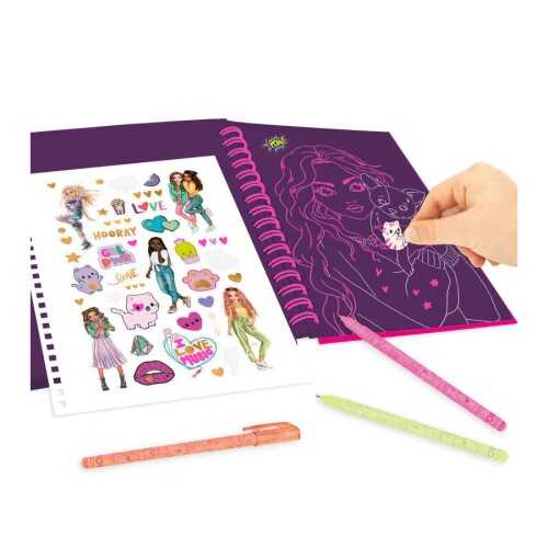 Topmodel Neon Doodle Book With Neon Pen Set