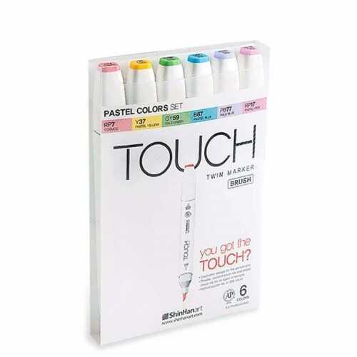 Touch Twin Brush Marker Set 6Lı Pastel Renkleri