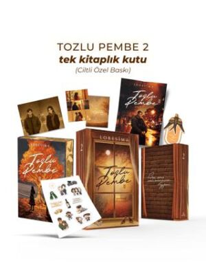 Tozlu Pembe 2 - Tek Kitaplık Kutu Yan Boyamalı - 1