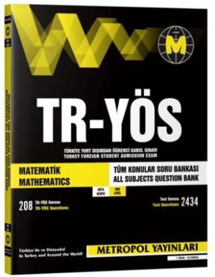 Metropol Yayınları TR-YÖS Matematik Tüm Konular Soru Bankası - 1