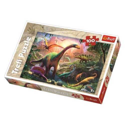 Trefl Puzzle Çocuk 100 Parça Dinosaurss Land