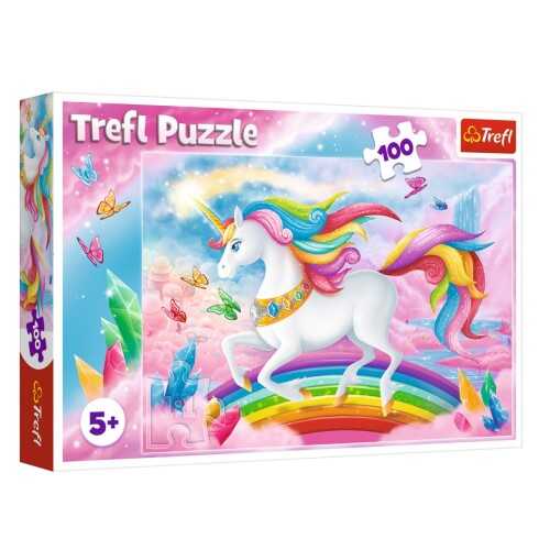 Trefl Puzzle Çocuk 100 Parça Into The Crystal World Of Unicorns