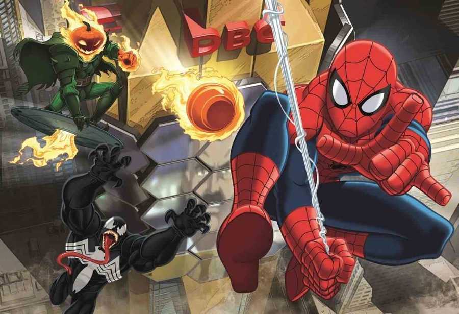 Trefl Puzzle Çocuk 100 Parça Spiderman Escape Marvel