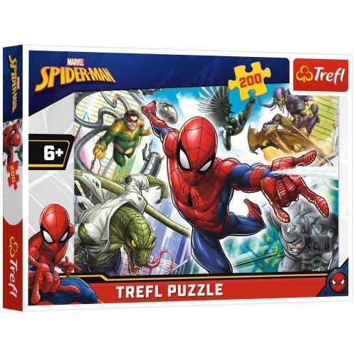 Trefl Puzzle Çocuk 200 Parça Spiderman Born To Be A Superhero Marvel