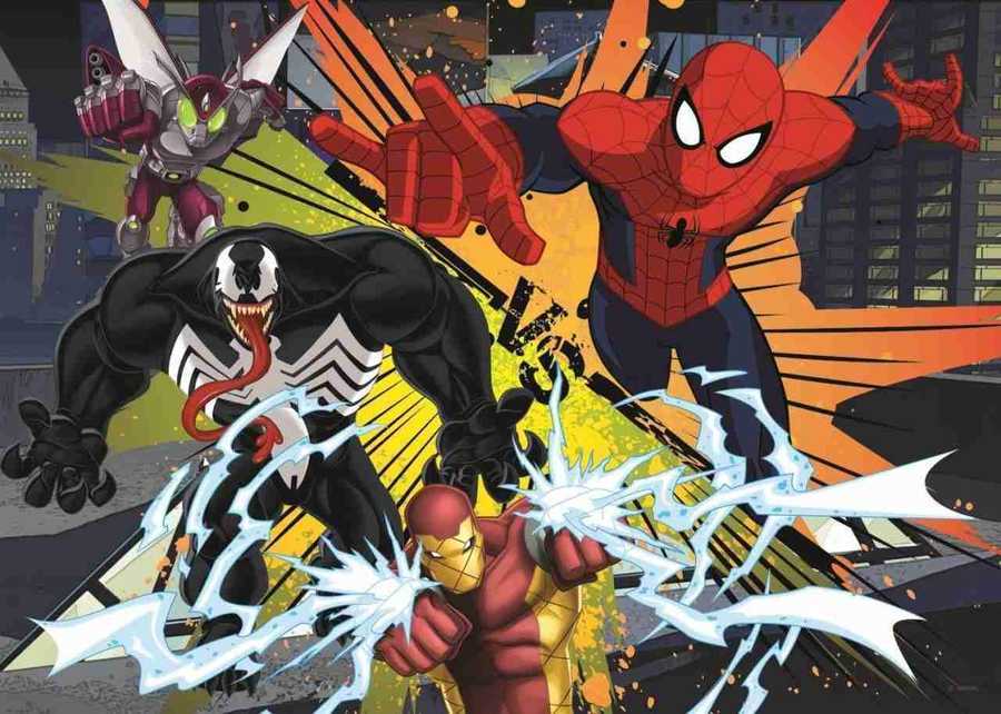Trefl Puzzle Çocuk 200 Parça Spiderman The Clash Marvel
