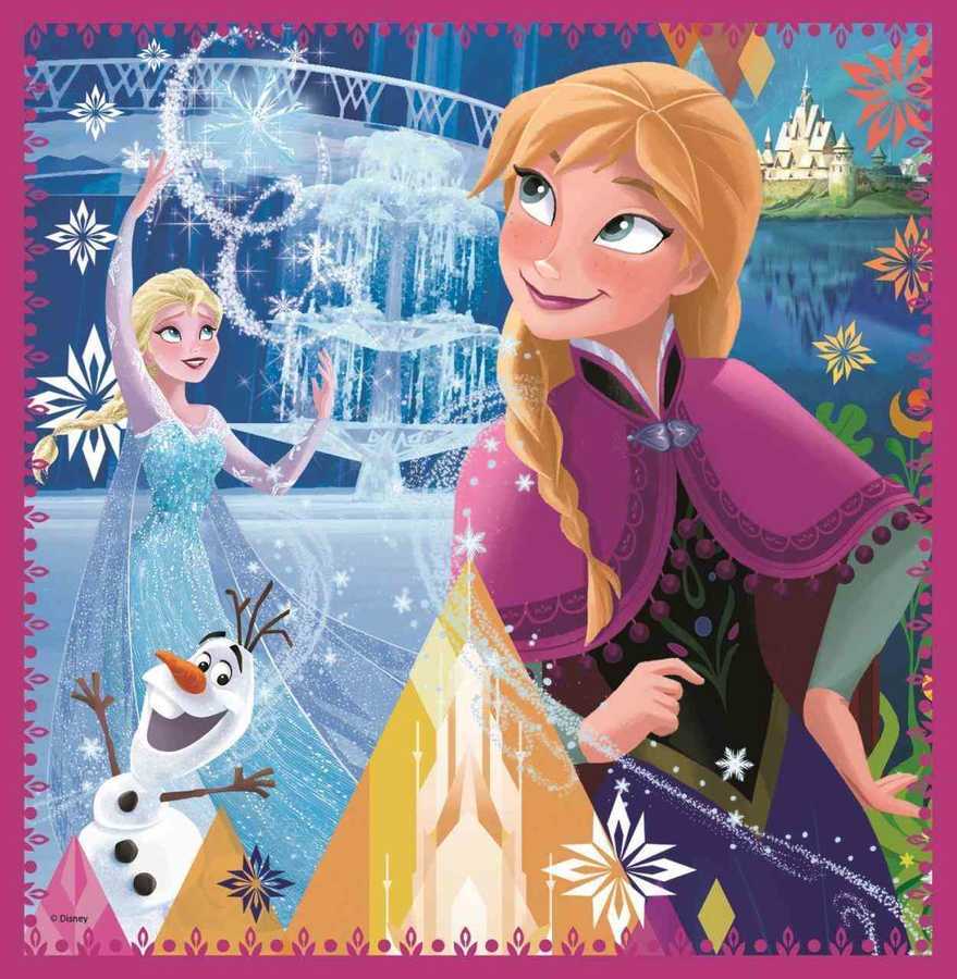 Trefl Puzzle 106 Parça 3 in 1 Frozen Winter Magic