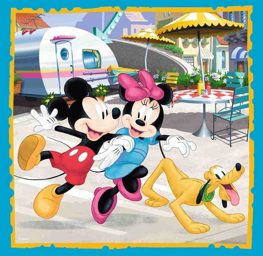 Trefl Puzzle 106 Parça 3 in 1 Mickey Mouse with Friends