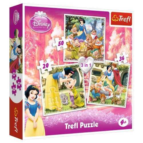 Trefl Puzzle 106 Parça 3 in 1 Snow White