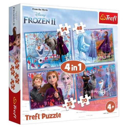 Trefl Puzzle Çocuk 207 Parça Frozen II Journey Into The Unknown 4lü