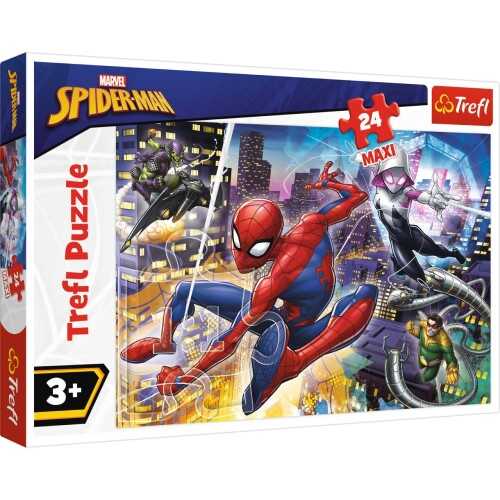 Trefl Puzzle Çocuk 24 Parça Fearless Spiderman Maxi
