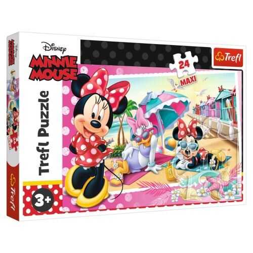 Trefl Puzzle Çocuk 24 Parça Minnies Holiday Maxi