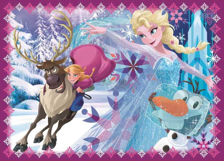 Trefl Puzzle 207 Parça 4 in 1 Frozen Winter Frenzy