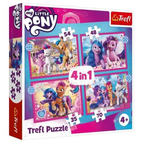 Trefl Puzzle Çocuk 4In1 Colorful Ponies