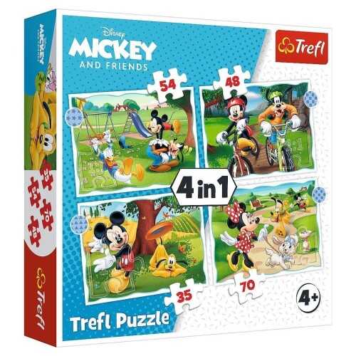 Trefl Puzzle Çocuk 4In1 Disney Mickey Mouse