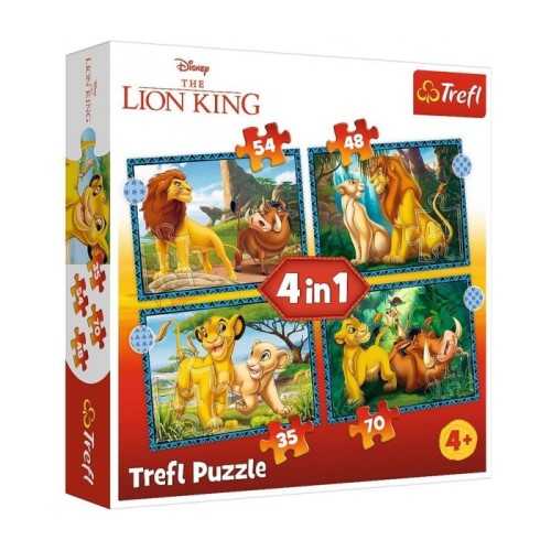 Trefl Puzzle Çocuk 4In1 Disney The King Lion