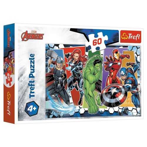 Trefl Puzzle Çocuk 60 Parça Disney Marvel The Avengers Invincible
