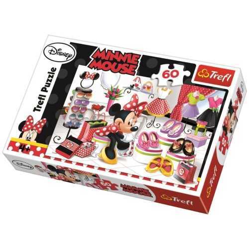 Trefl Puzzle Çocuk 60 Parça Minnie Crazy Shopping Disney