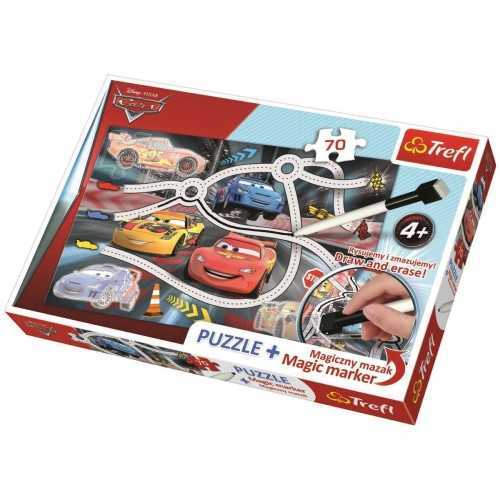 Trefl Puzzle Çocuk 70 Parça + Marker Puzzle Cars 2 Disney 70 Parça