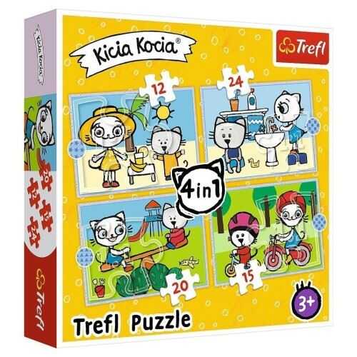 Trefl Puzzle Çocuk 71 Parça Kittykit Dat 4 In 1 Puzzle