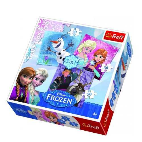 Trefl Puzzle 3in1 Parça Dısney Frozen Land Heroes