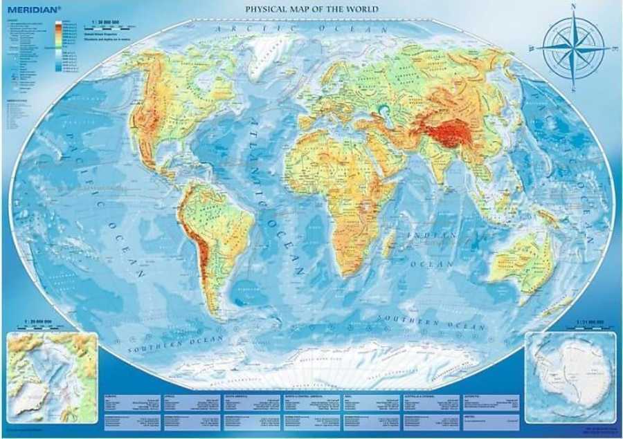 Trefl Puzzle 4000 Parça Large Physcial Map Of The World