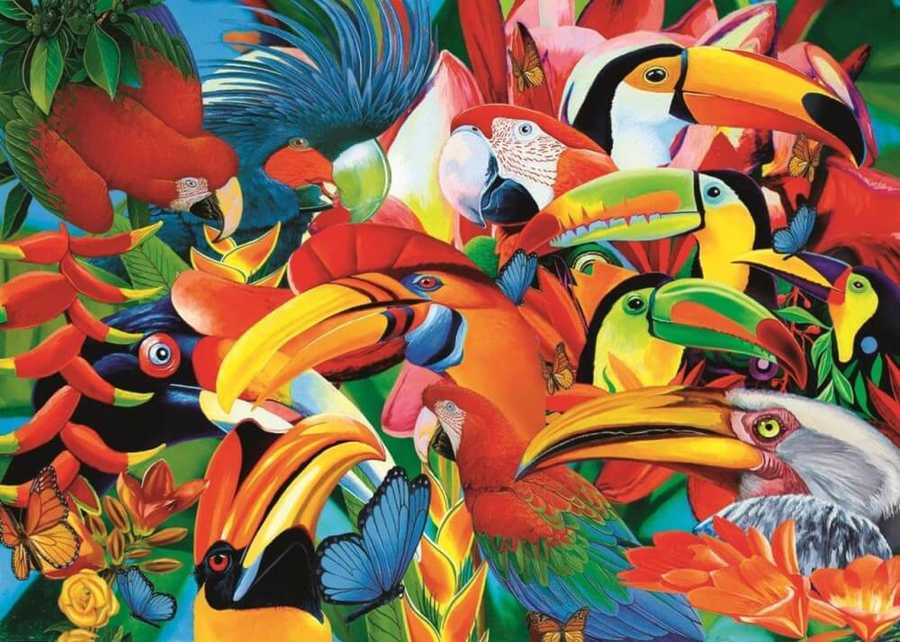 Trefl Puzzle 500 Parça Colourful Birds