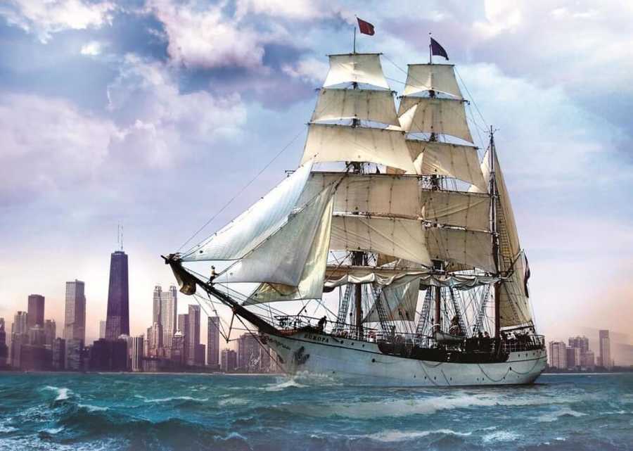 Trefl Puzzle 500 Parça Sailing Against Chicago