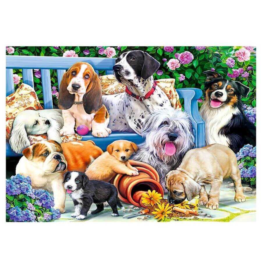 Trefl Puzzle 1000 Parça Dogs In The Garden