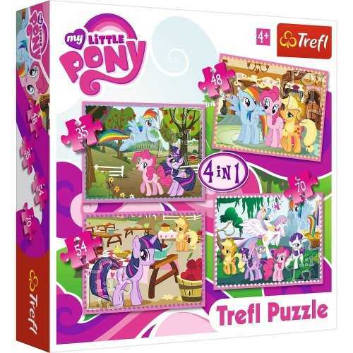 Trefl Puzzle Çocuk 207 Parça 4 in 1 My Little Pony Ponies Holiday