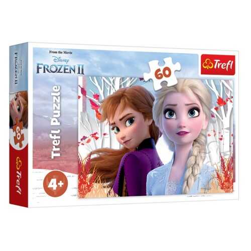 Trefl Puzzle Çocuk 60 Parça The Enchanted World of Anna and Elsa Disney Frozen II