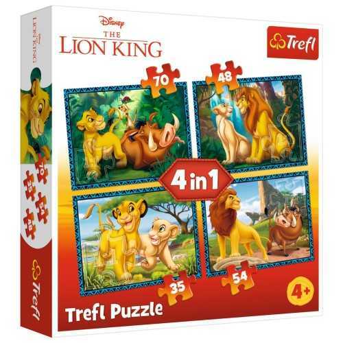 Trefl Puzzle Çocuk 207 Parça 4in1 The Lion King And The Friends Disney  