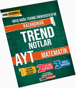 Trend Akademi Yayınları YKS AYT Matematik Ortadoğu Teknik Üniversitesini Kazandıran Trend Notlar - 1