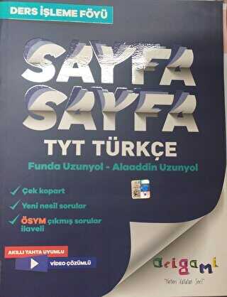 Tammat Yayıncılık TYT Türkçe Sayfa Sayfa Ders İşleme Föyü