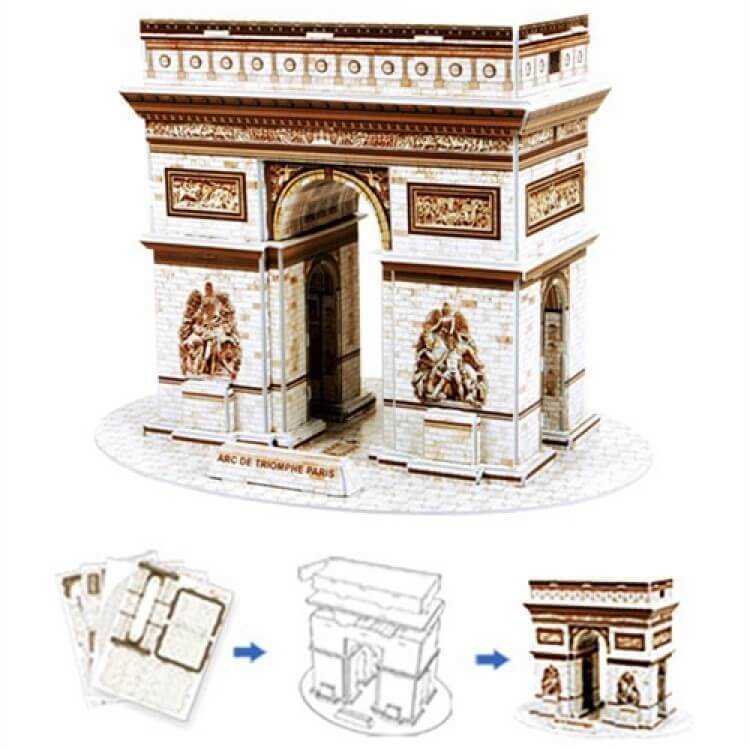 Triumphal Arch Zafer Anıtı - Fransa 3D Puzzle