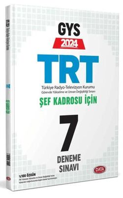 Data Yayınları TRT Şef Kadrosu İçin GYS 7 Deneme Sınavı