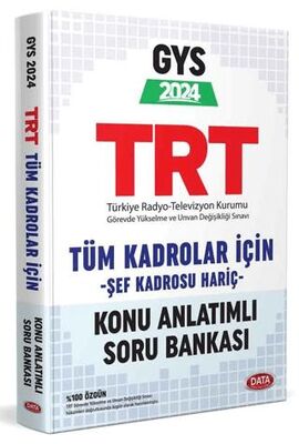 Data Yayınları TRT Tüm Alanlar İçin GYS Konu Anlatımlı Soru Bankası Şef Kadrosu Hariç
