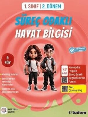 Tudem Yayınları 1. Sınıf 2. Dönem Süreç Odaklı Hayat Bilgisi - 1