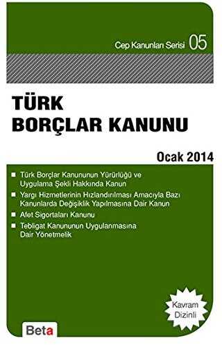 Türk Borçlar Kanunu Eylül 2015